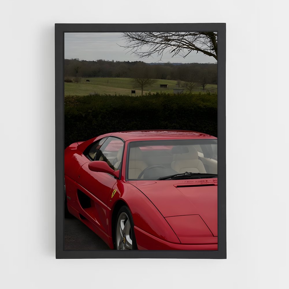 Poster Rouge de passion – affiche Ferrari (vue 2)