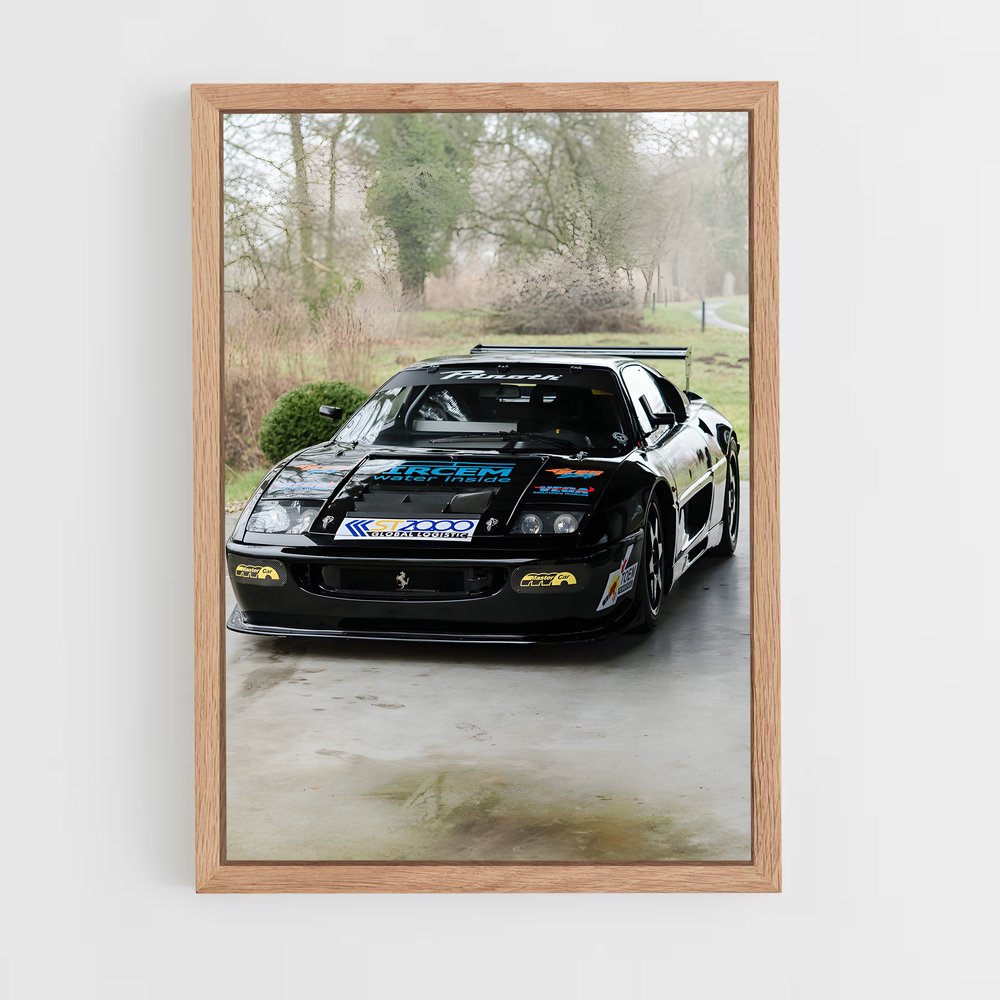Poster Tuning en Noir – affiche Ferrari (vue 4)