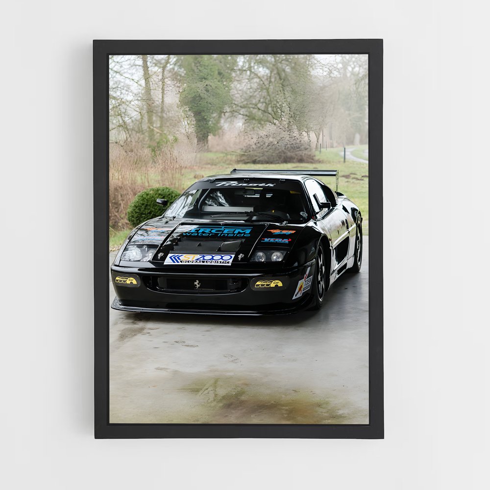 Poster Tuning en Noir – affiche Ferrari (vue 2)