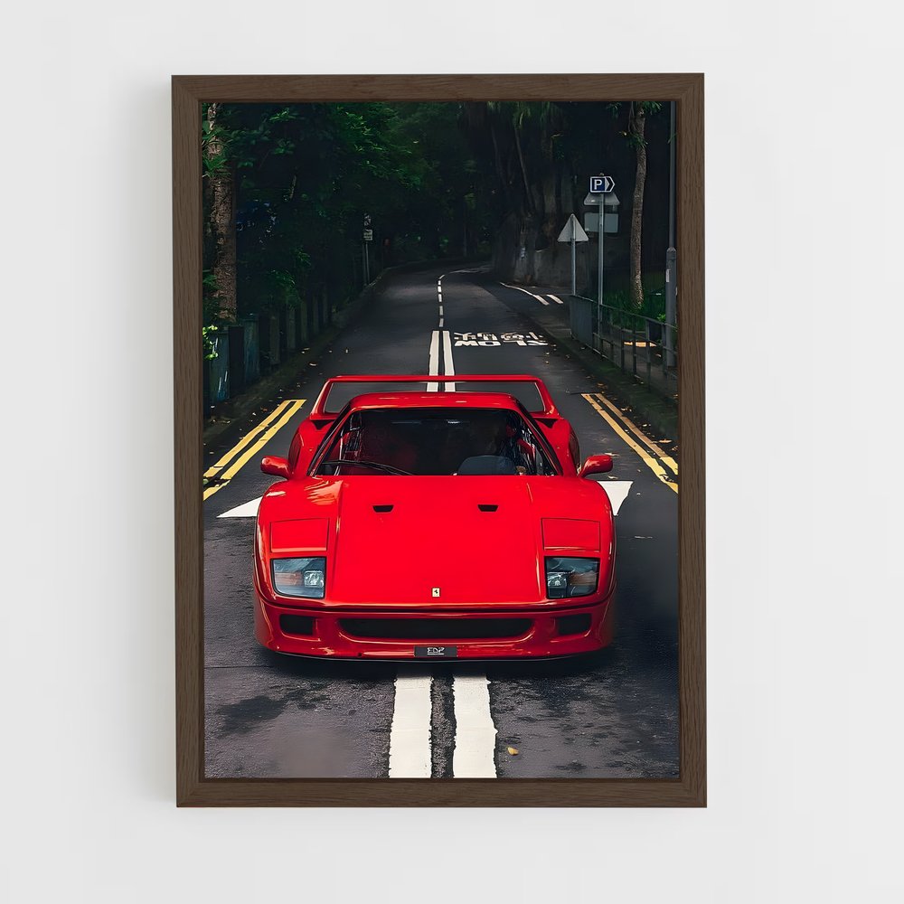 Poster voyage rouge – affiche Ferrari (vue 5)