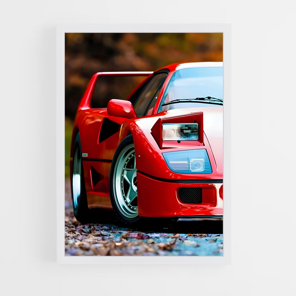 Poster Route Automne – affiche Ferrari (vue 3)