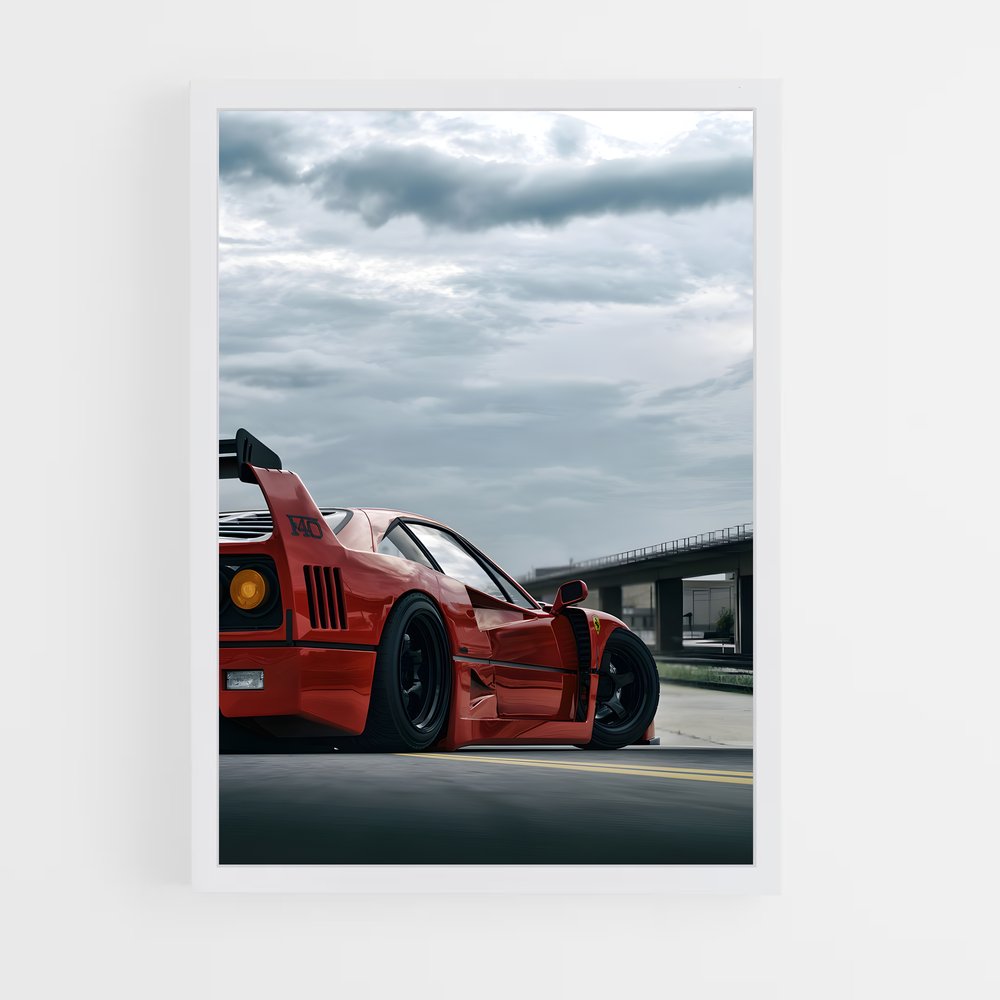Poster beauté rouge – affiche Ferrari (vue 3)