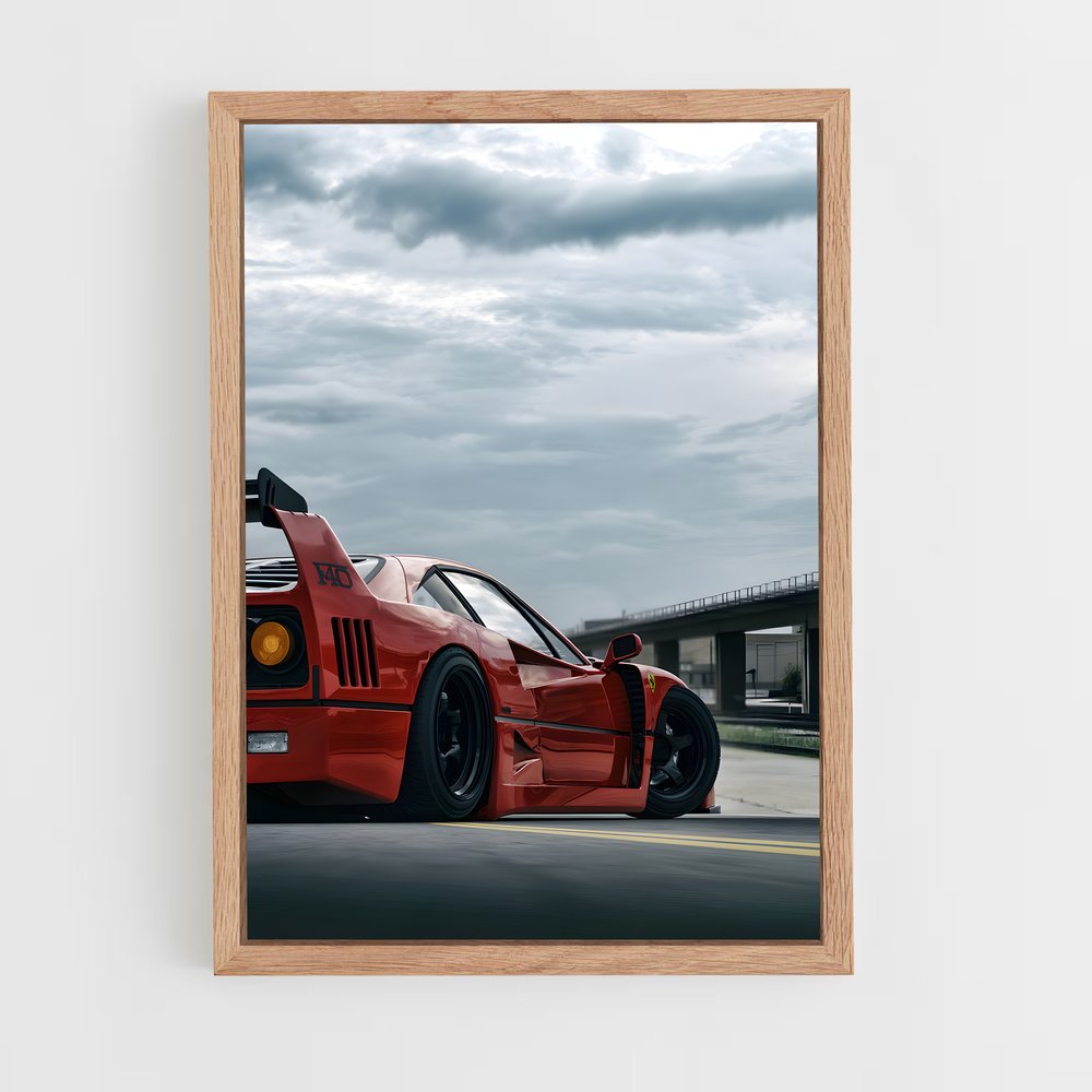 Poster beauté rouge – affiche Ferrari (vue 4)
