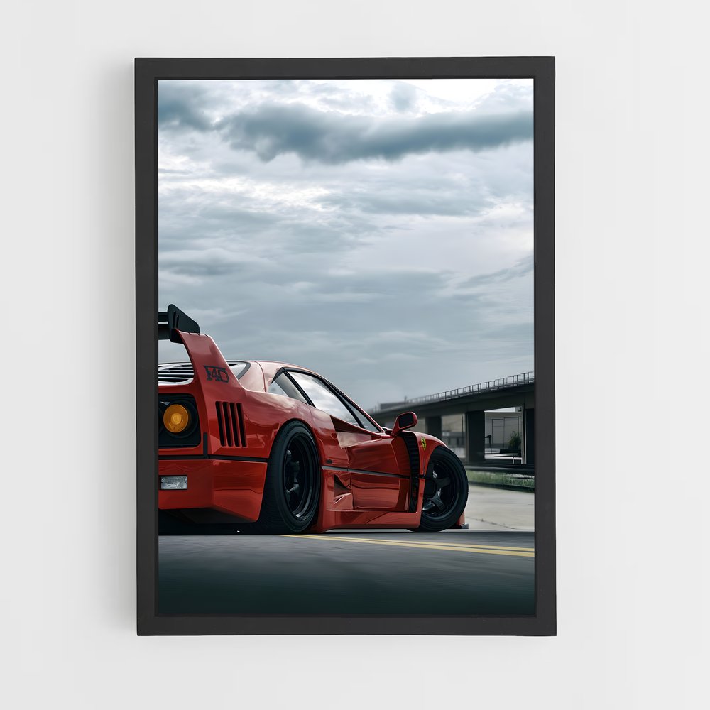 Poster beauté rouge – affiche Ferrari (vue 2)