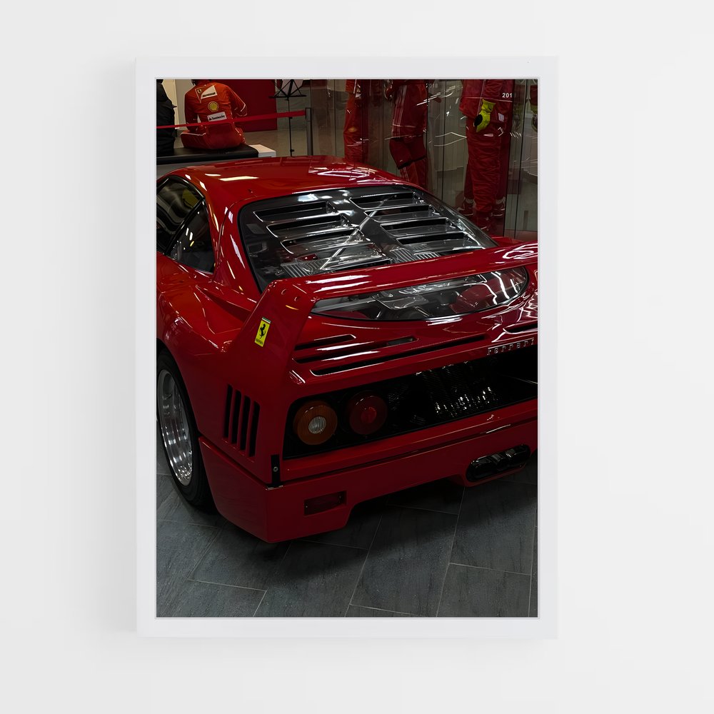 Poster Rouge passion rapide – affiche Ferrari (vue 3)