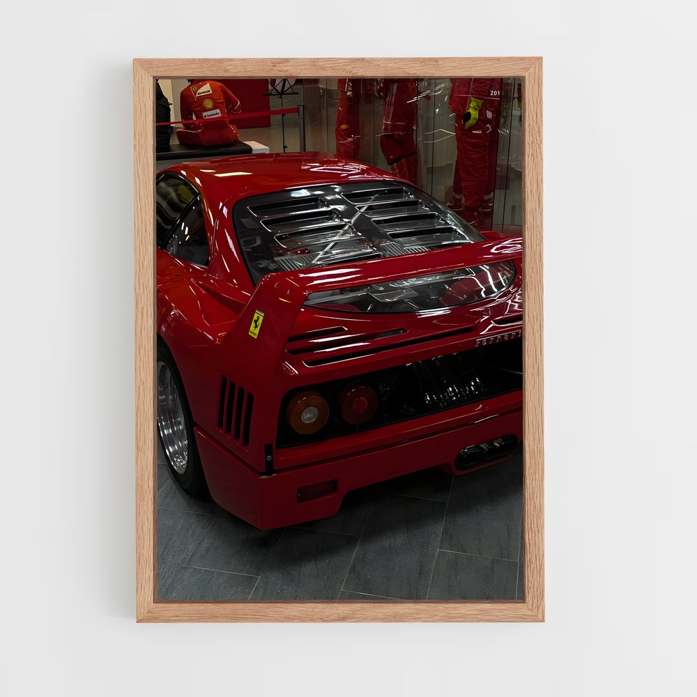 Poster Rouge passion rapide – affiche Ferrari (vue 4)