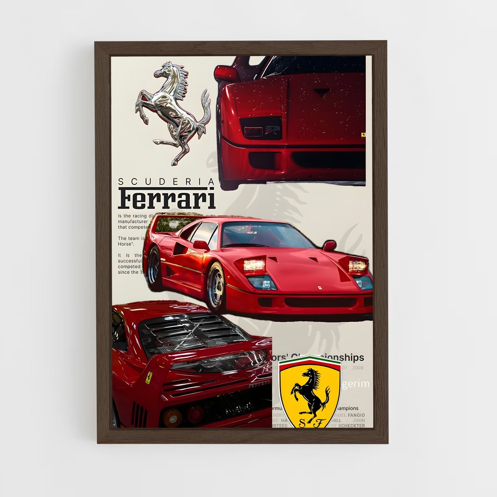 Poster F40 Legend – affiche Ferrari (vue 5)