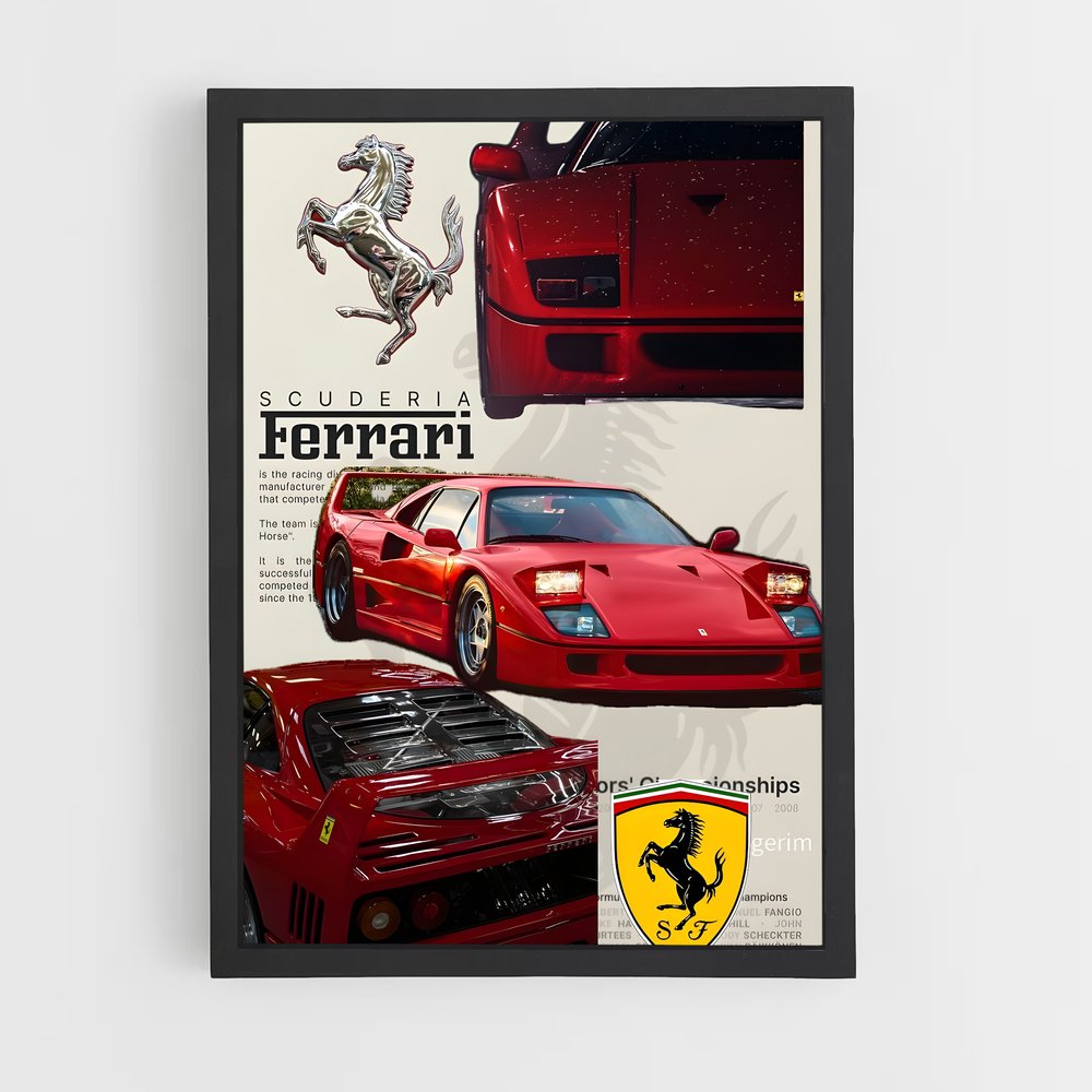 Poster F40 Legend – affiche Ferrari (vue 2)