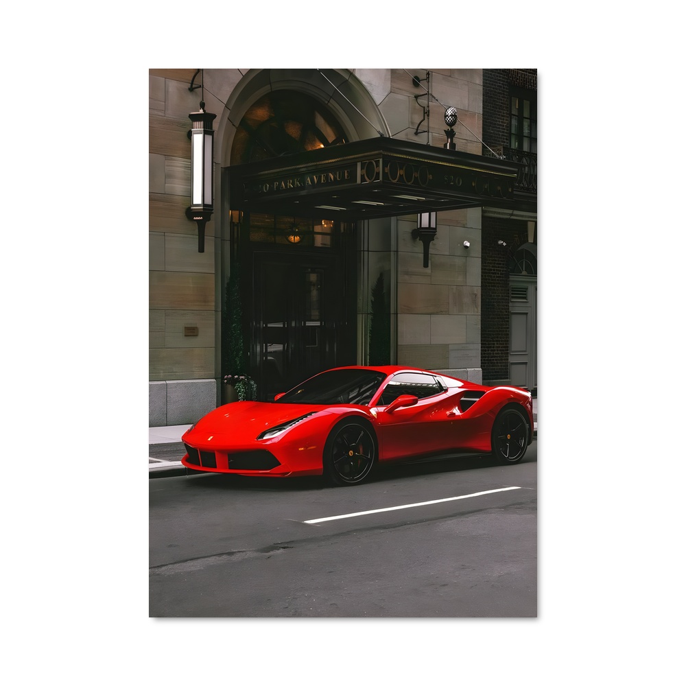 Poster Rouge passion pittoresque