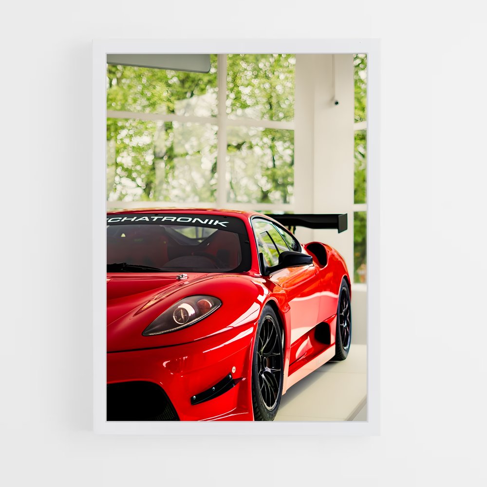 Poster Garage Rouge – affiche Ferrari (vue 3)
