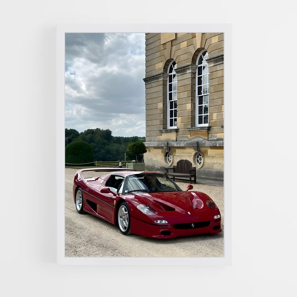 Poster Ferrari Rouge Urbaine (vue 3)