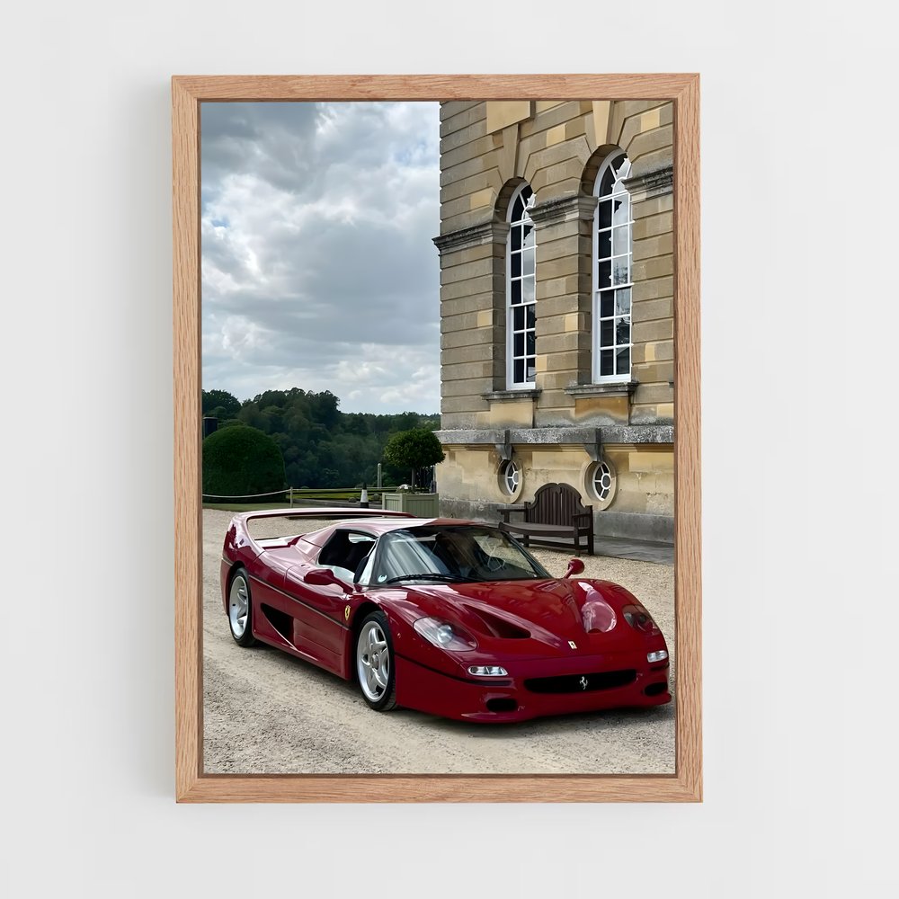 Poster Ferrari Rouge Urbaine (vue 4)