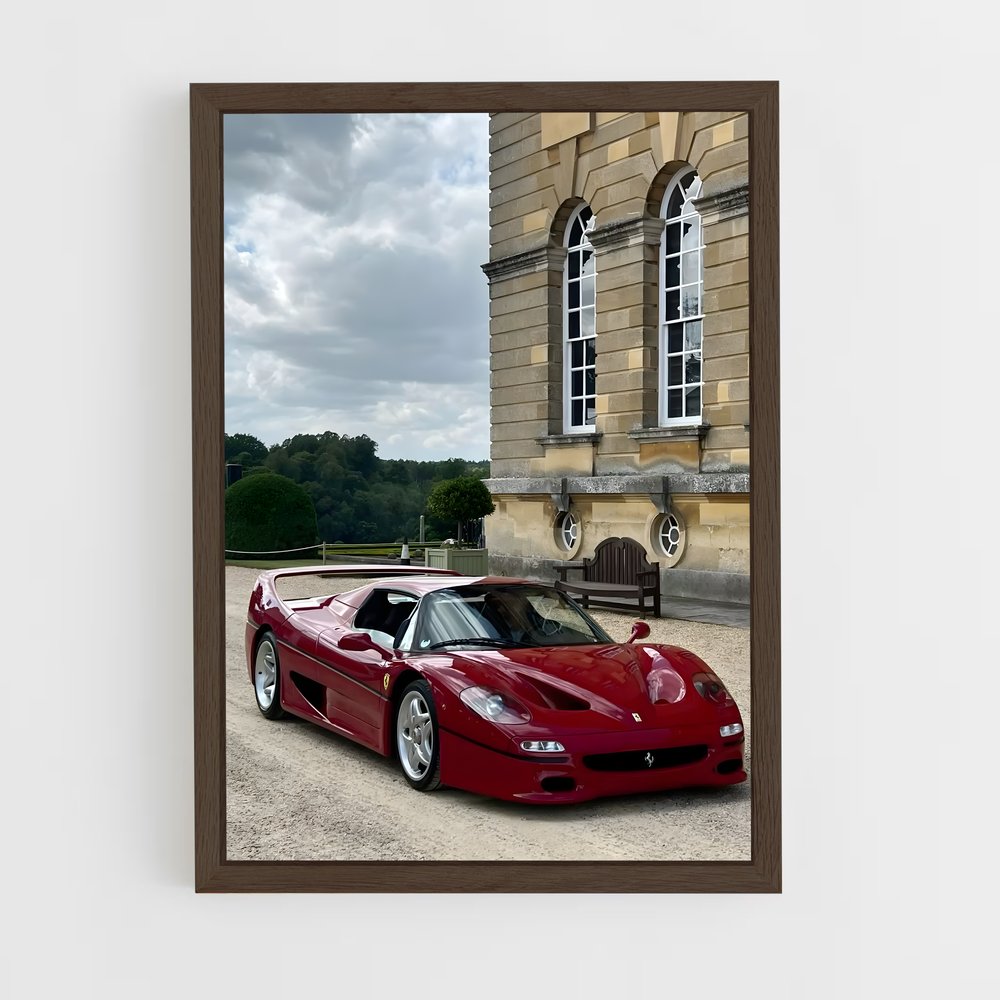 Poster Ferrari Rouge Urbaine (vue 5)