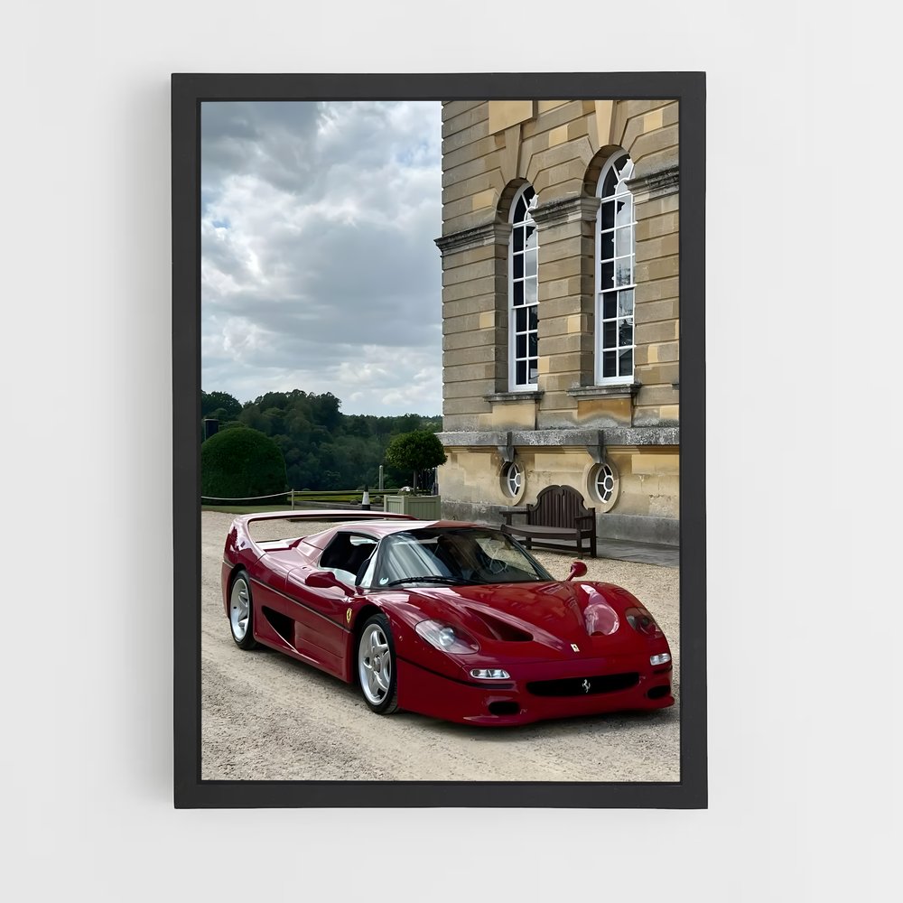Poster Ferrari Rouge Urbaine (vue 2)