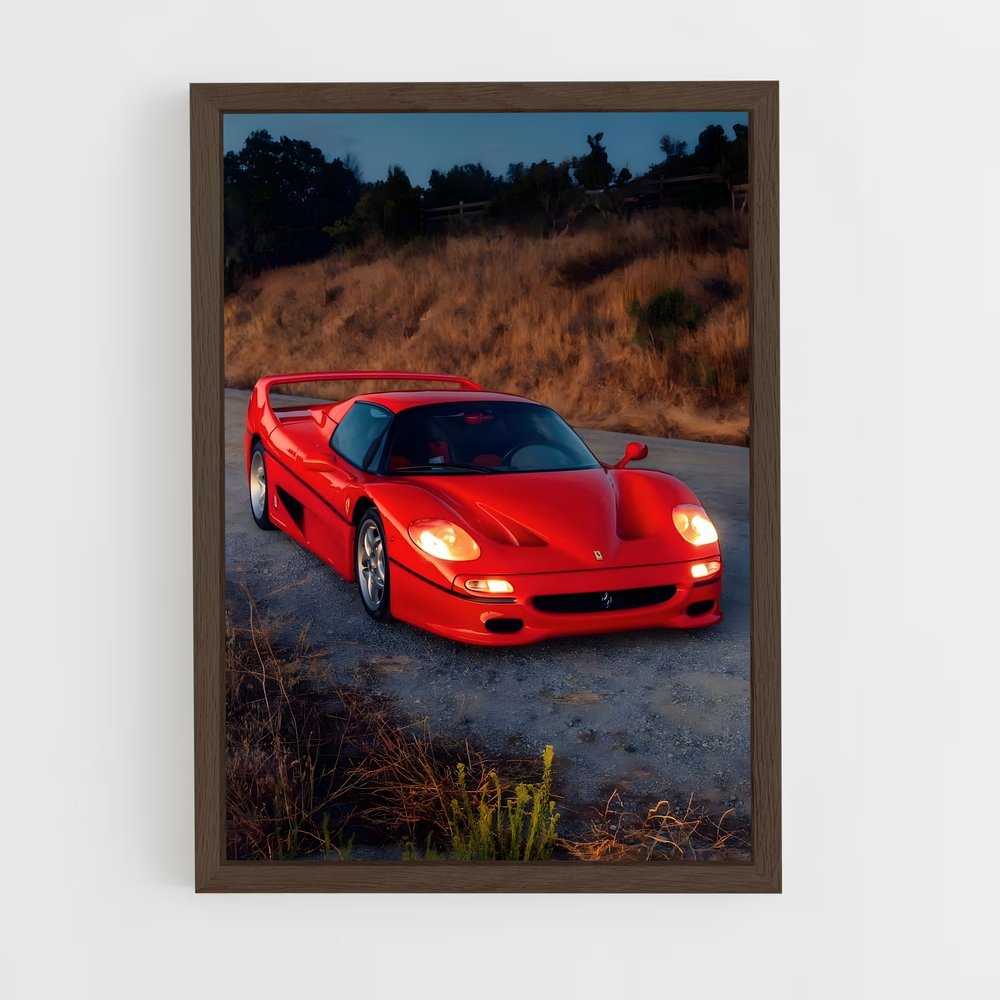 Poster Rouge passion déserte – affiche Ferrari (vue 5)