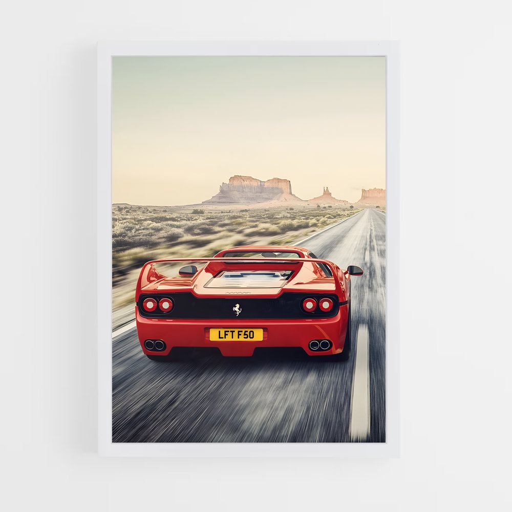 Poster La Bête Rouge – affiche Ferrari (vue 3)
