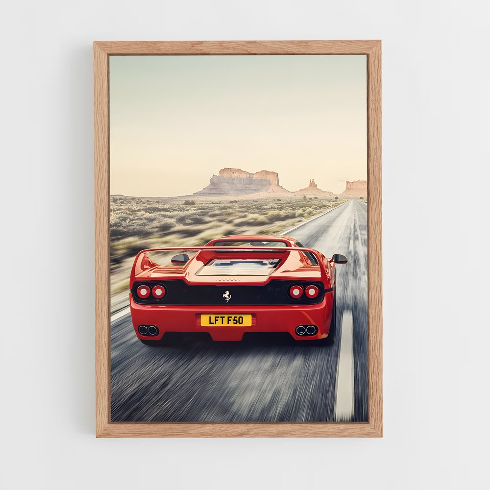 Poster La Bête Rouge – affiche Ferrari (vue 4)