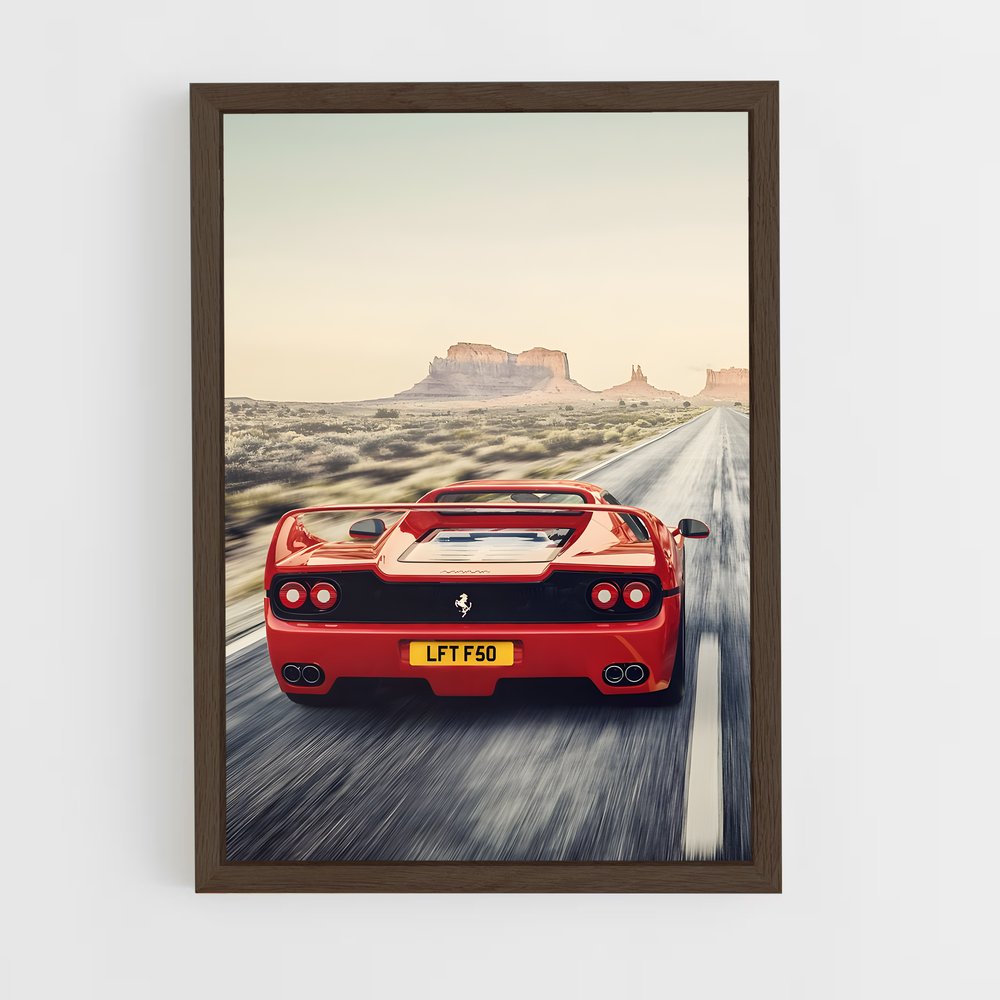 Poster La Bête Rouge – affiche Ferrari (vue 5)