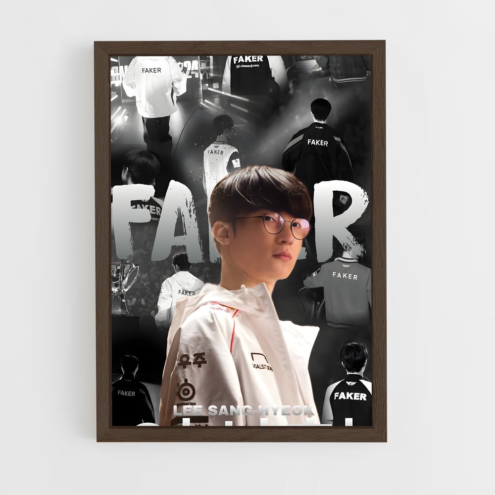 Poster Faker Moderne – affiche Esports (vue 5)