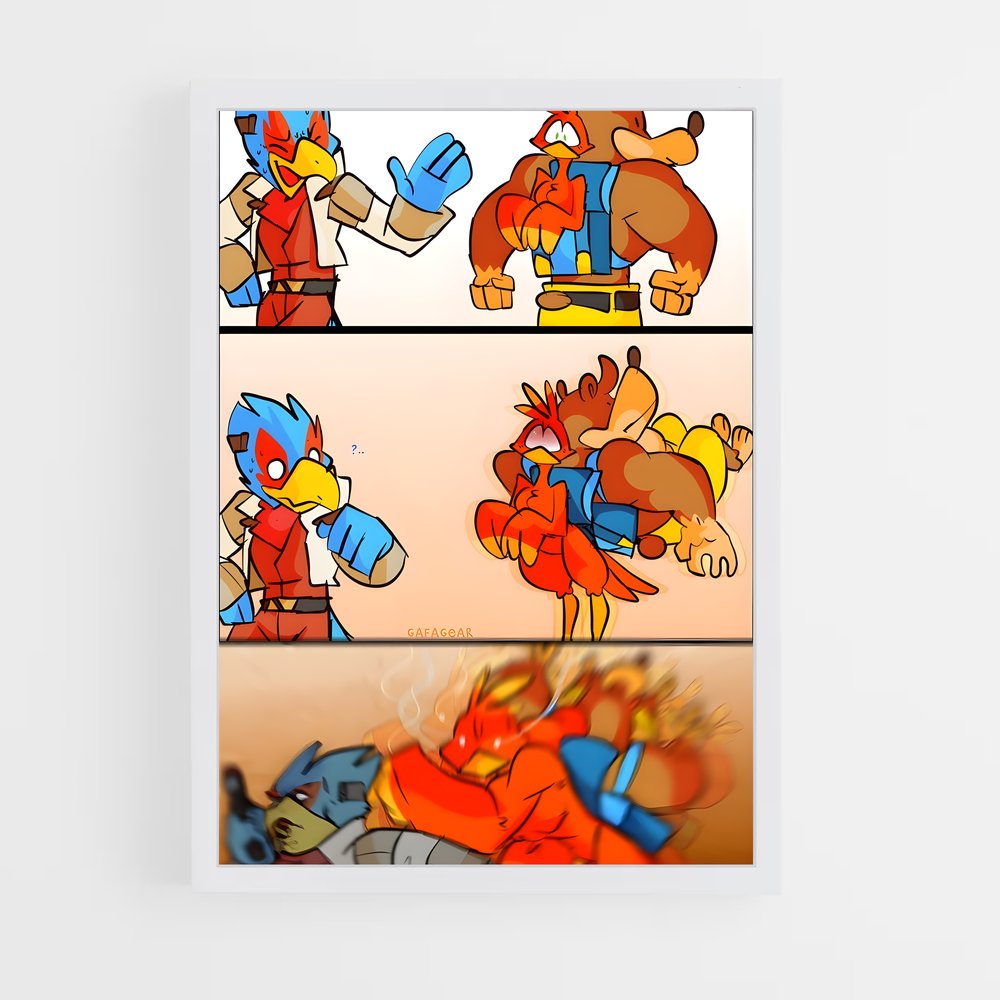 Poster Comic Odyssey – affiche Super Smash Bros (vue 3)