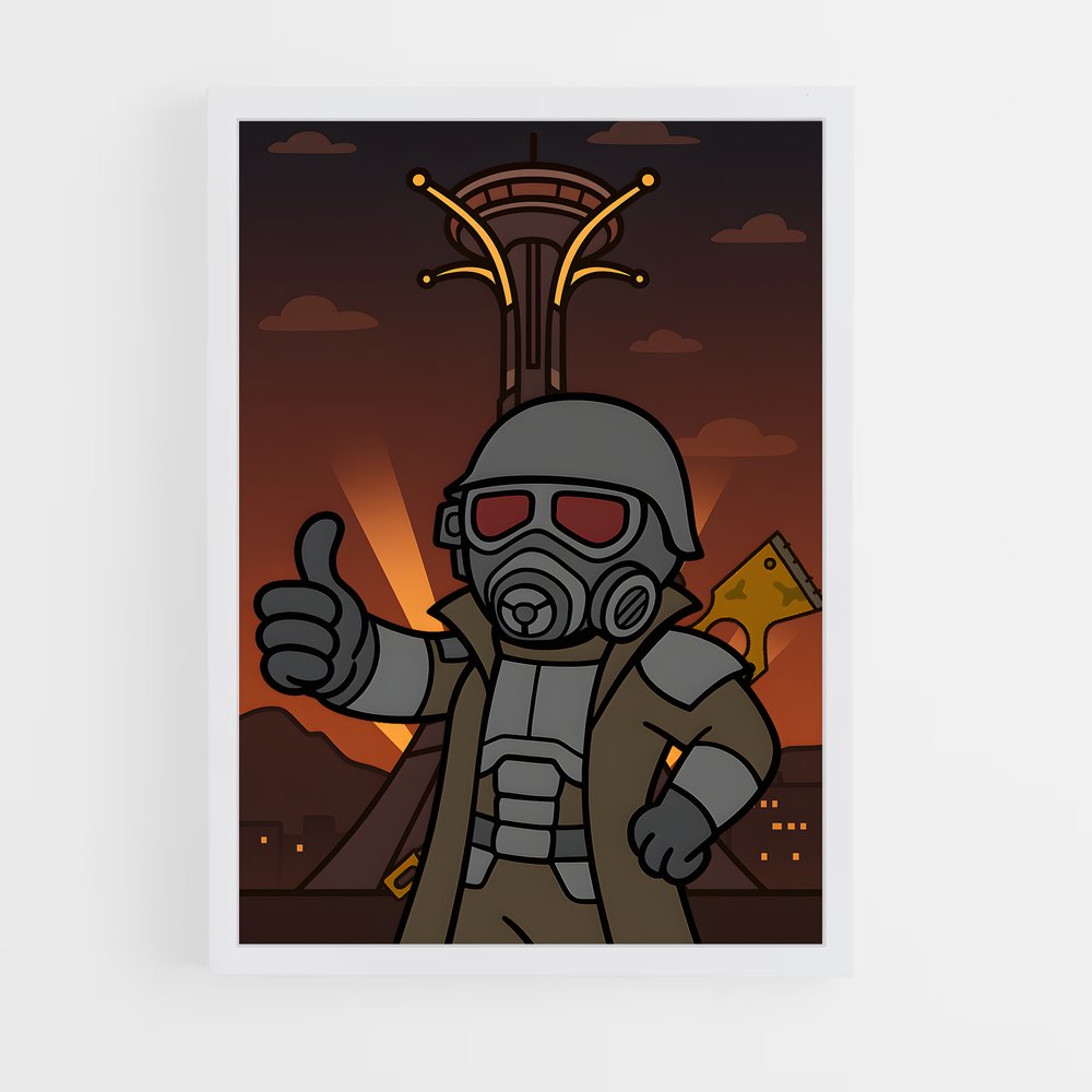 Poster Le Survivant Masqué – affiche Fallout (vue 3)