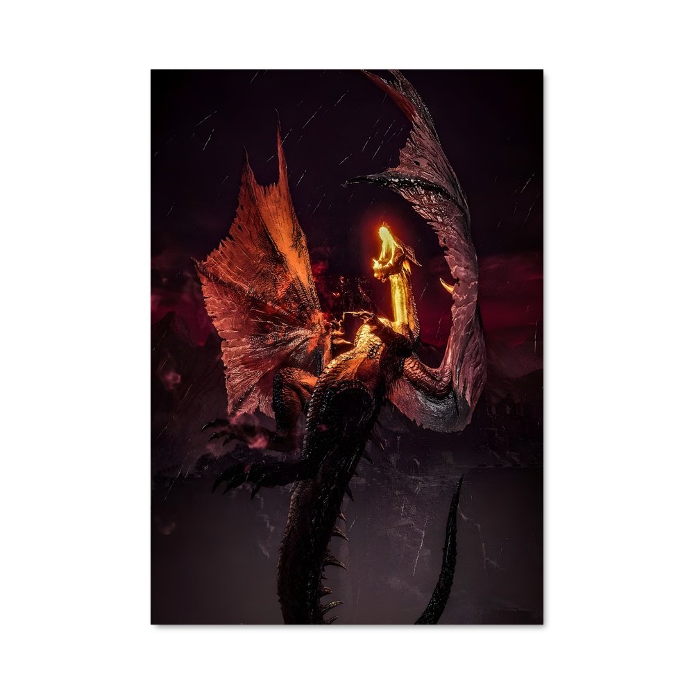 Poster Dragon de Flamme – affiche Monster Hunter