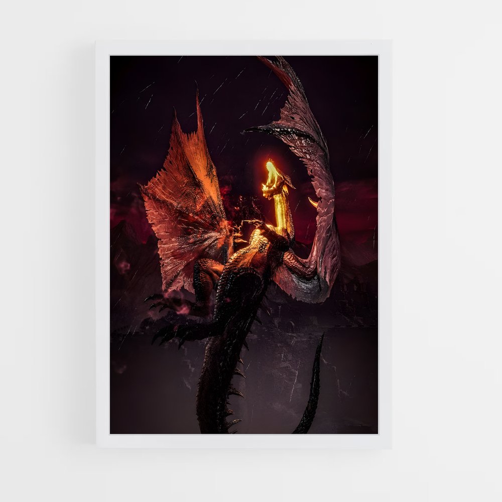 Poster Dragon de Flamme – affiche Monster Hunter (vue 3)