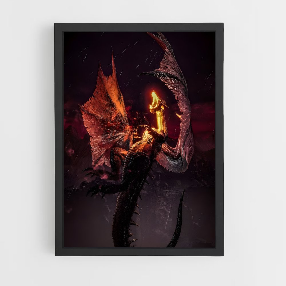 Poster Dragon de Flamme – affiche Monster Hunter (vue 2)