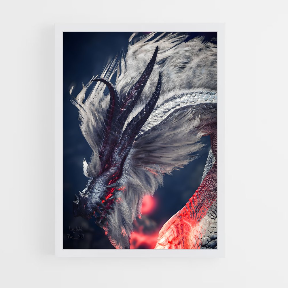 Poster Dragon de Lueur Rouge – affiche Monster Hunter (vue 3)