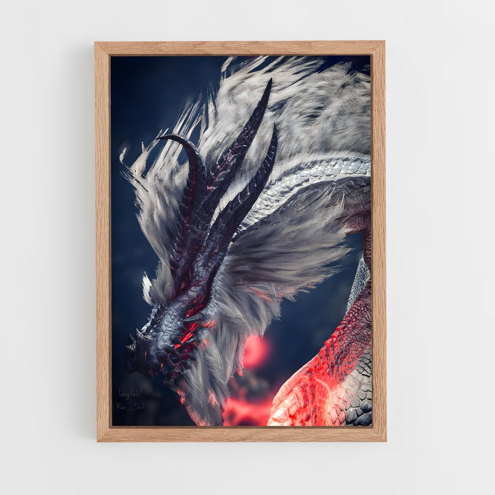 Poster Dragon de Lueur Rouge – affiche Monster Hunter (vue 4)