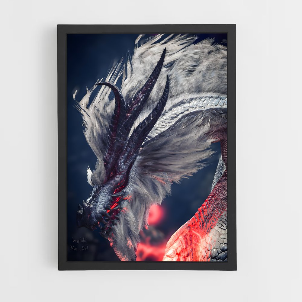 Poster Dragon de Lueur Rouge – affiche Monster Hunter (vue 2)