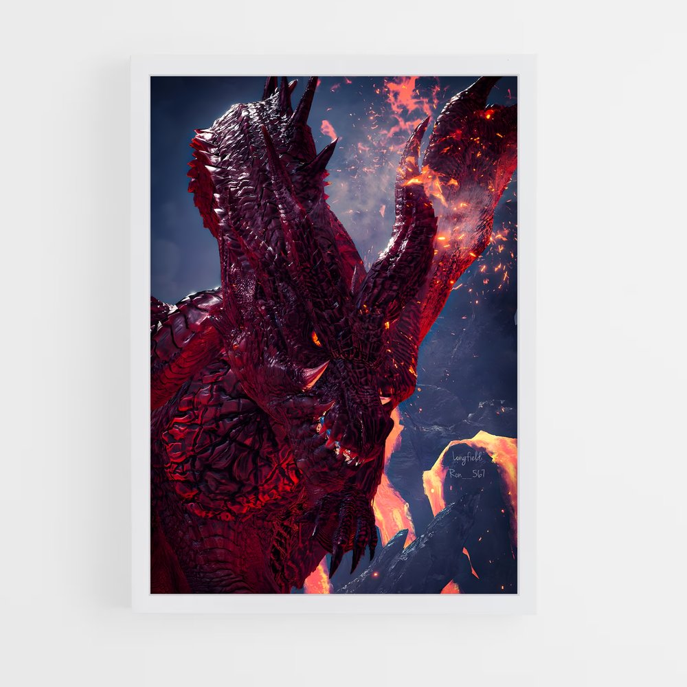 Poster Fatalis en Chasse – affiche Monster Hunter (vue 3)