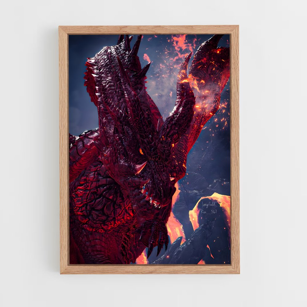 Poster Fatalis en Chasse – affiche Monster Hunter (vue 4)