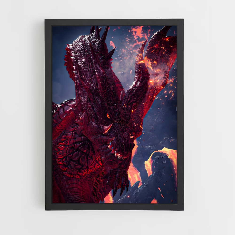 Poster Fatalis en Chasse – affiche Monster Hunter (vue 2)