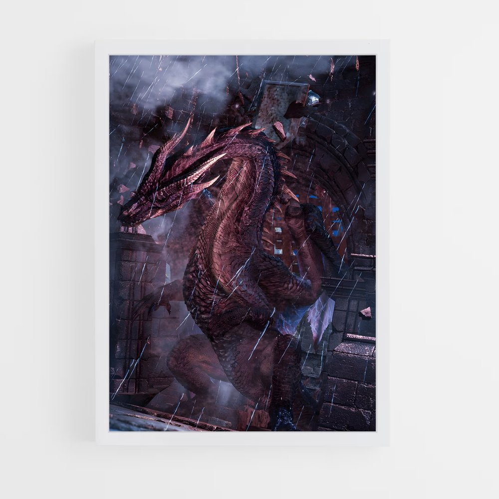 Poster Fatalis de dragon – affiche Monster Hunter (vue 3)