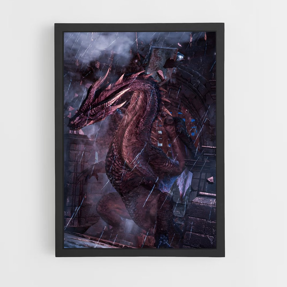 Poster Fatalis de dragon – affiche Monster Hunter (vue 2)