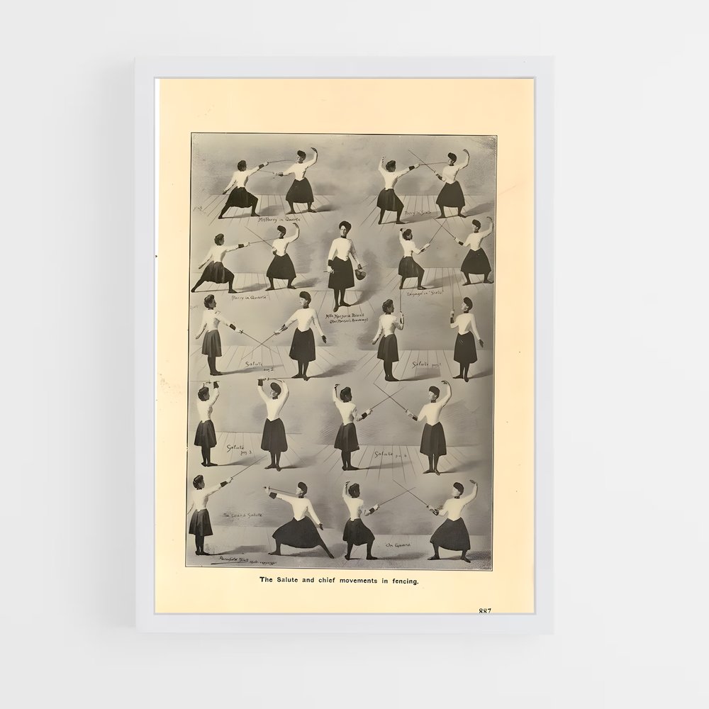 Poster Fencing danse – affiche Escrime (vue 3)