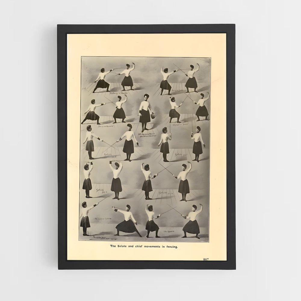 Poster Fencing danse – affiche Escrime (vue 2)