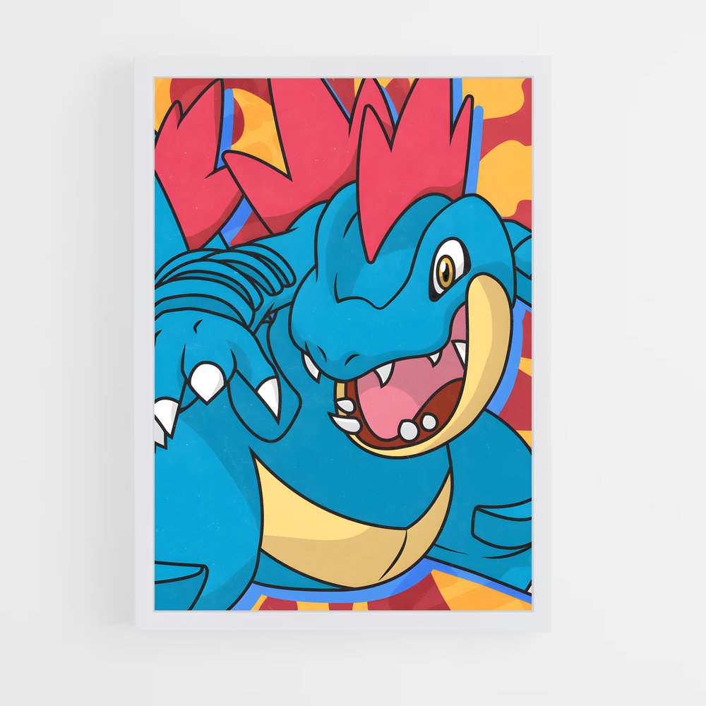 Poster Feraligatr Chill – affiche Pokemon (vue 3)