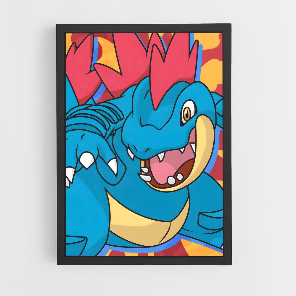 Poster Feraligatr Chill – affiche Pokemon (vue 2)