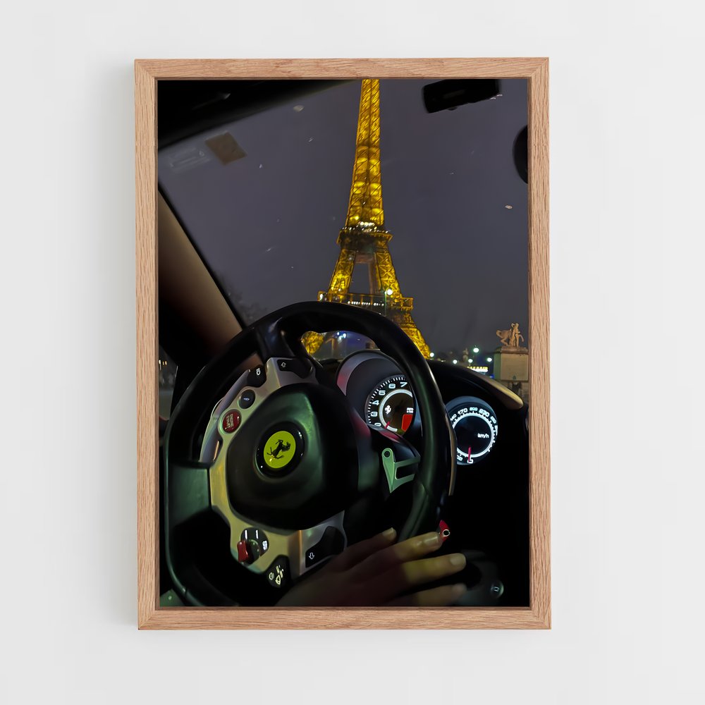 Poster Ferrari sous la Tour Eiffel (vue 4)