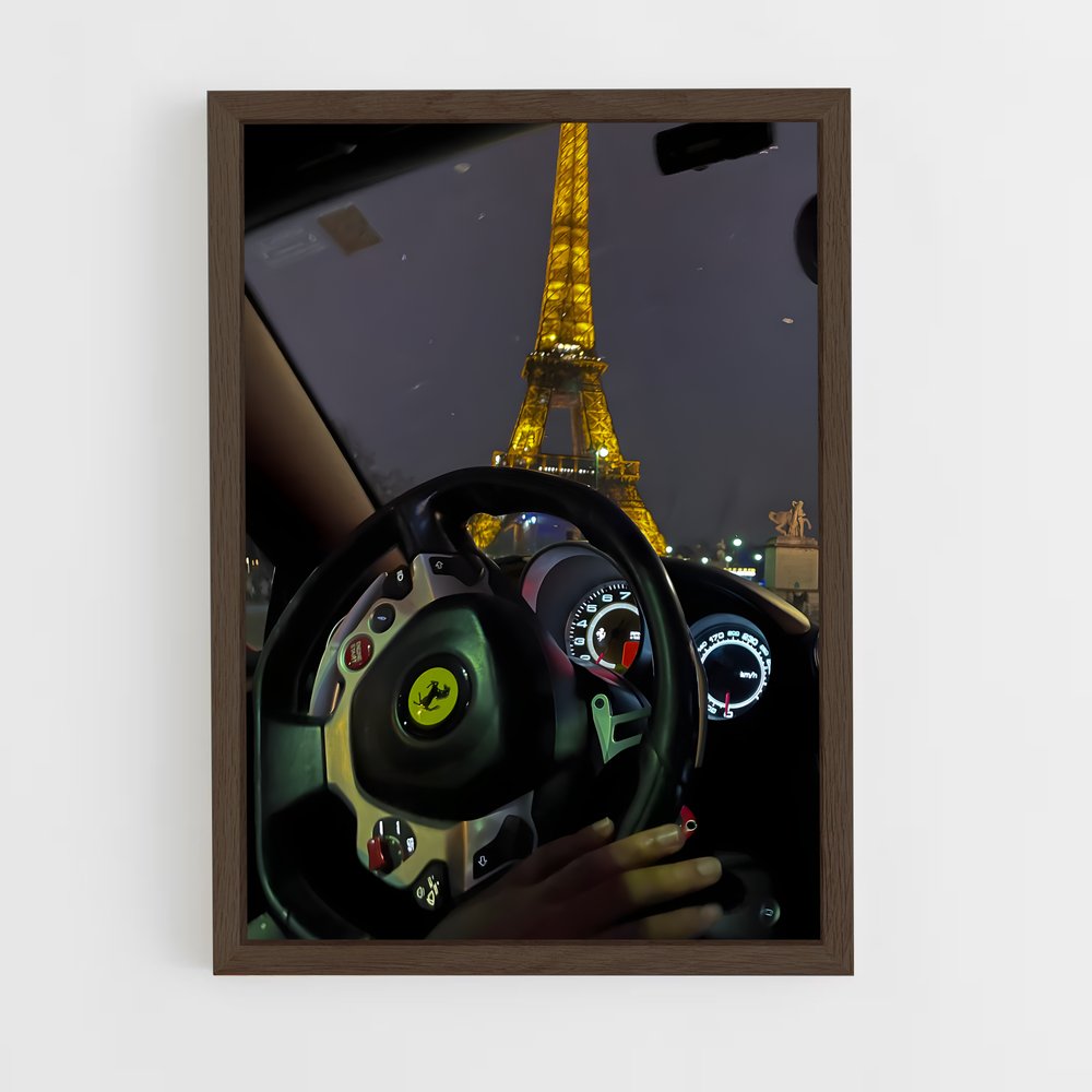 Poster Ferrari sous la Tour Eiffel (vue 5)