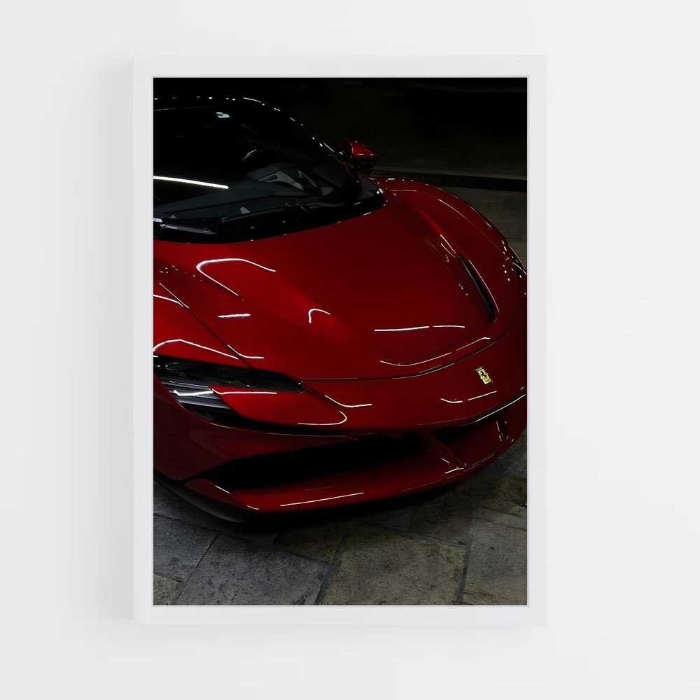 Poster Ferrari dans le Garage (vue 3)