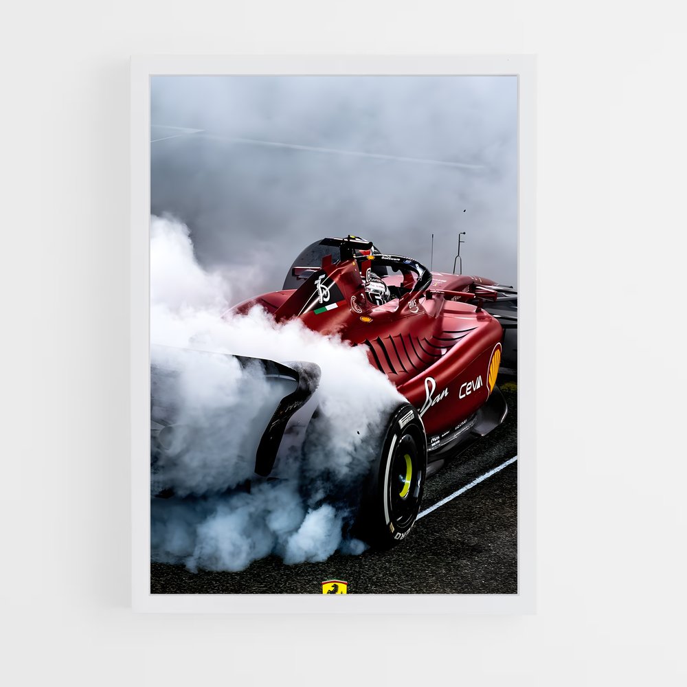 Poster Ferrari en Flamme (vue 3)