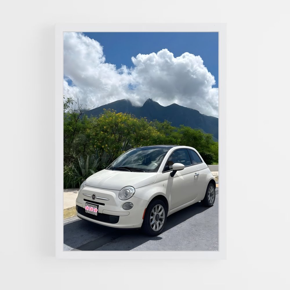 Poster Fiat et Montagnes (vue 3)