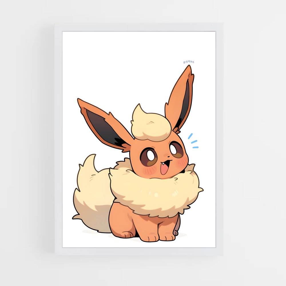 Poster Flamme de Flareon – affiche Pokemon (vue 3)