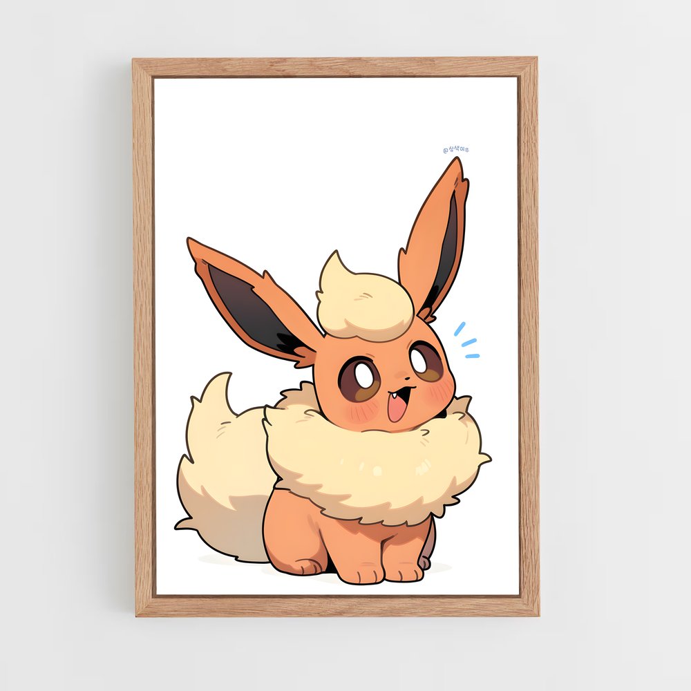 Poster Flamme de Flareon – affiche Pokemon (vue 4)