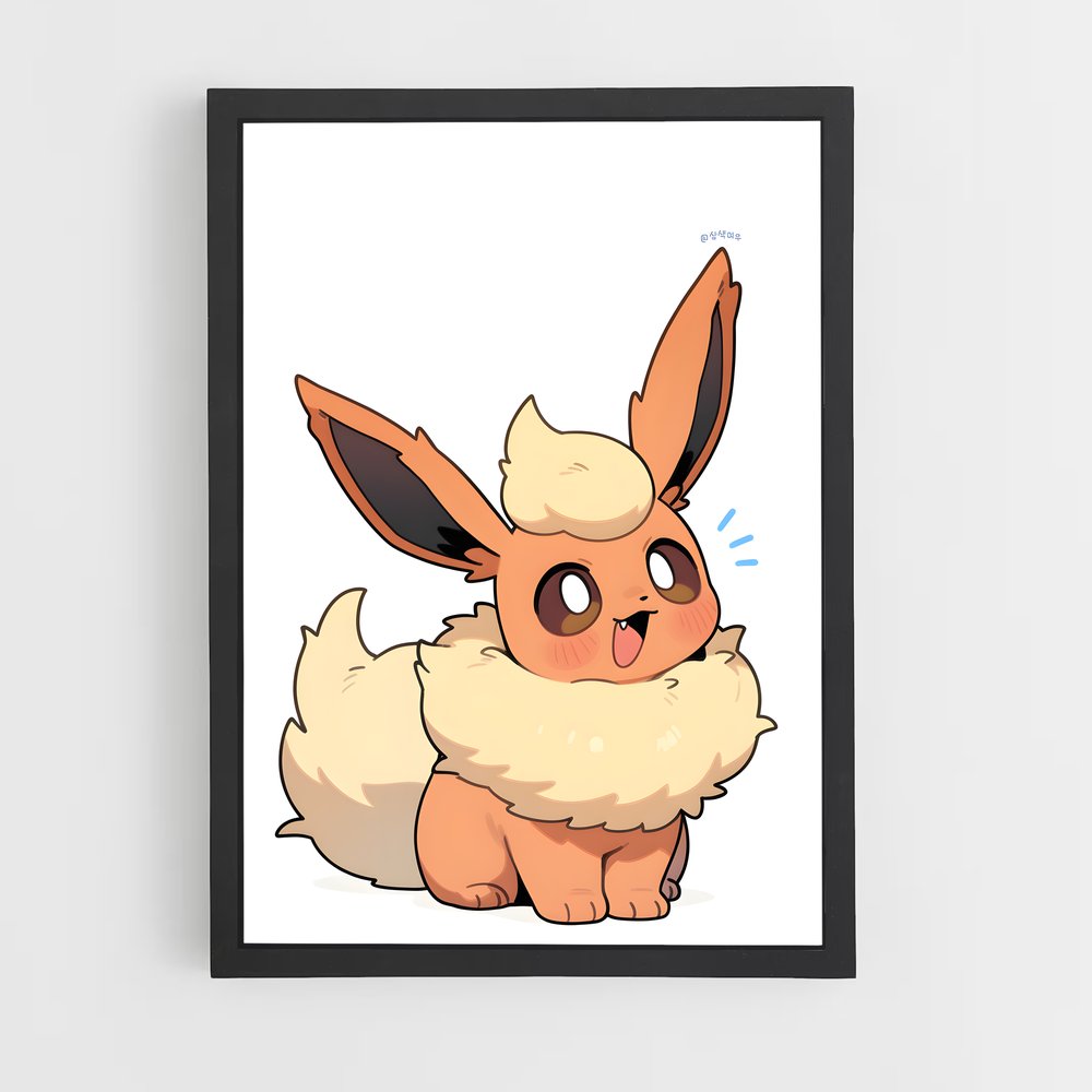 Poster Flamme de Flareon – affiche Pokemon (vue 2)