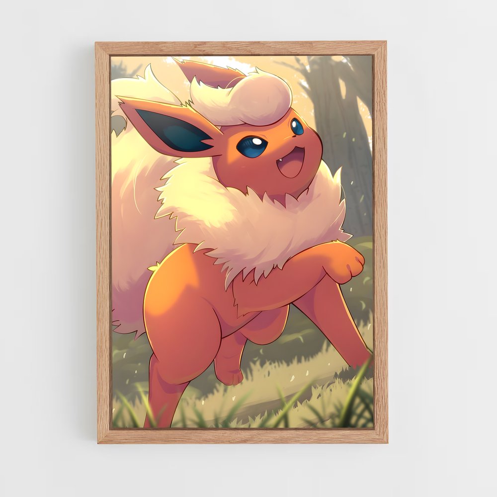 Poster Flareon Fantaisie – affiche Pokemon (vue 4)