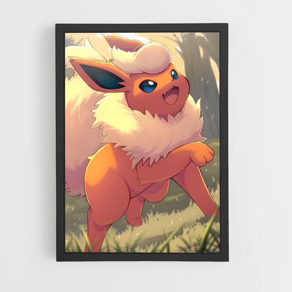Poster Flareon Fantaisie – affiche Pokemon (vue 2)